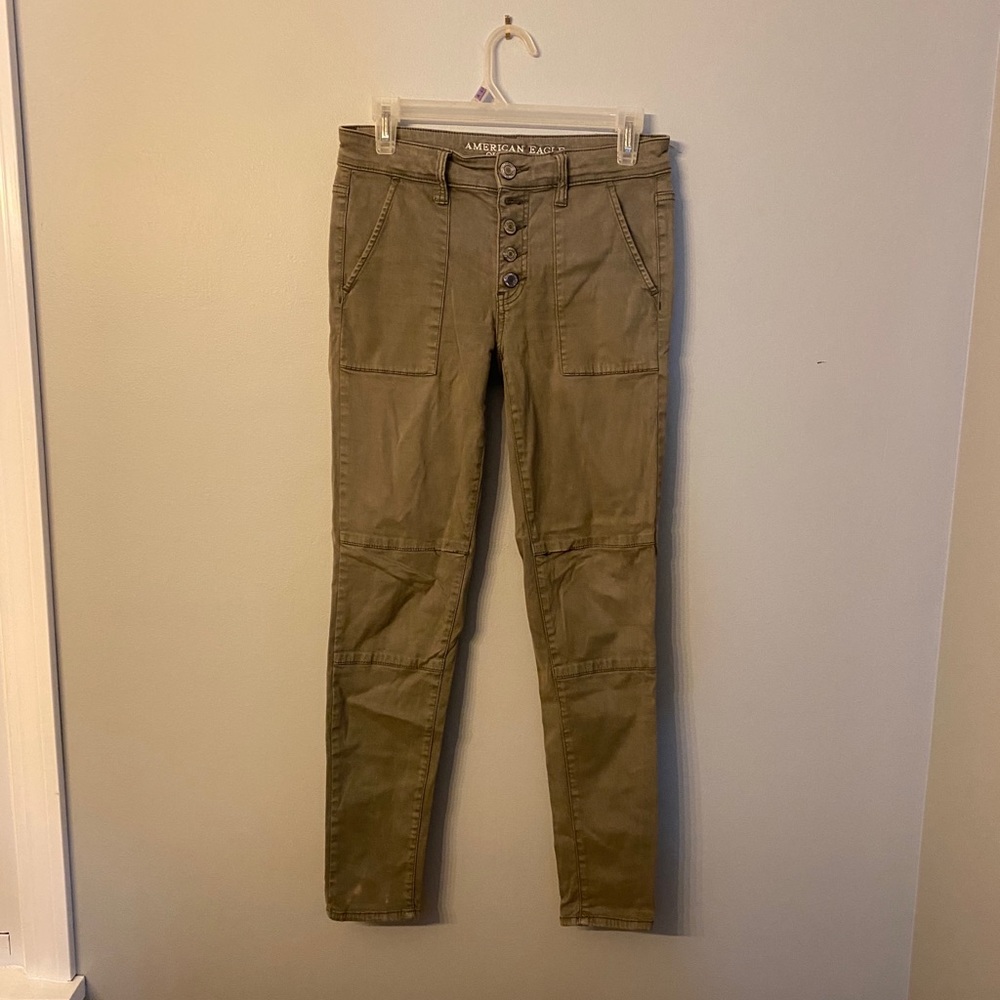 green utility pants